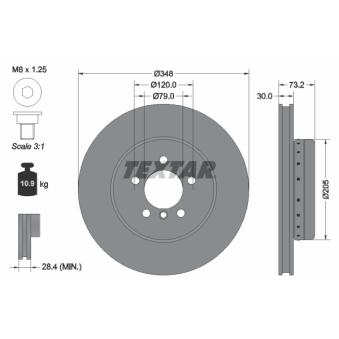 Jeu de 2 disques de frein avant TEXTAR OEM 6782593