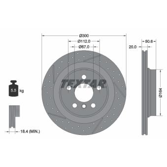 Jeu de 2 disques de frein avant TEXTAR [92317005]