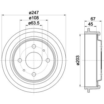 Tambour de frein TEXTAR OEM 6070681