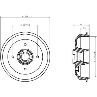 Tambour de frein TEXTAR OEM D4RY1126A
