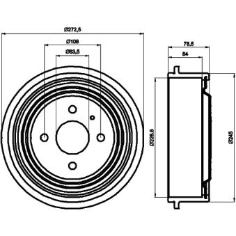 Tambour de frein TEXTAR OEM 78EB1126AA Tambour de frein TEXTAR OEM 78EB1126AA