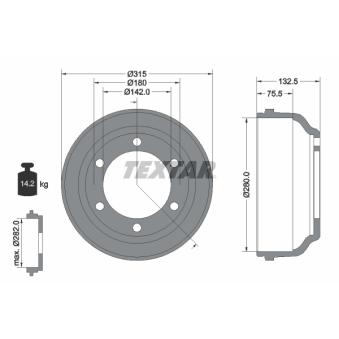 Tambour de frein TEXTAR OEM 1778308