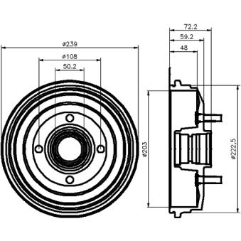 Tambour de frein TEXTAR OEM 89FB1113BC