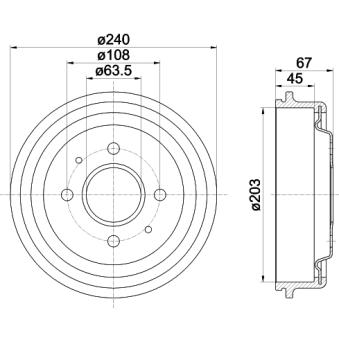 Tambour de frein TEXTAR OEM 7098234