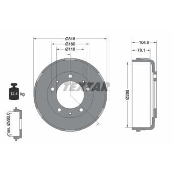 Tambour de frein TEXTAR OEM 4078769