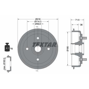 Tambour de frein TEXTAR OEM 5271002000