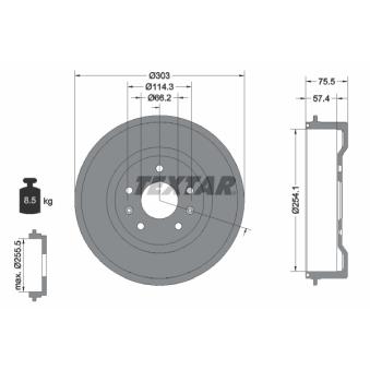 Tambour de frein TEXTAR 94032800