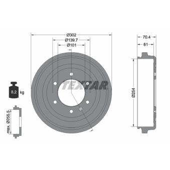 Tambour de frein TEXTAR OEM 8973605050