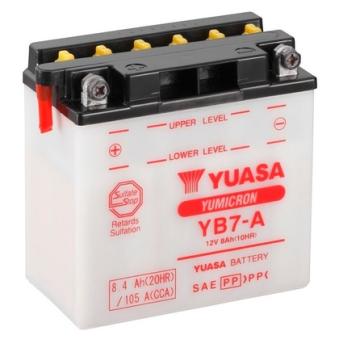 Batterie de démarrage YUASA YB7-A pour PEUGEOT ELYSTAR Elystar 125 GT1 - 12cv