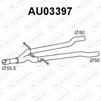 Tuyau d'échappement VENEPORTE [AU03397]