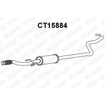 Silencieux avant VENEPORTE OEM 1608723880