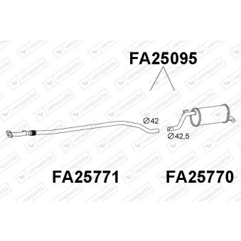 Silencieux arrière VENEPORTE FA25095