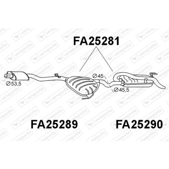 Silencieux avant VENEPORTE OEM 46449461