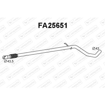 Tuyau d'échappement VENEPORTE [FA25651]