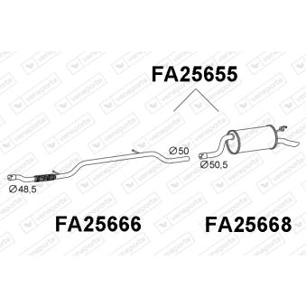 Silencieux arrière VENEPORTE OEM 55187487
