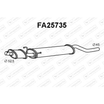 Silencieux central VENEPORTE [FA25735]