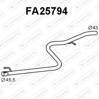 Tube de réparation, catalyseur VENEPORTE OEM 46559528