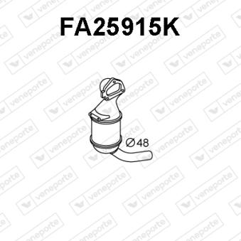 Catalyseur VENEPORTE FA25915K pour FORD KA 1.3 TDCi - 75cv