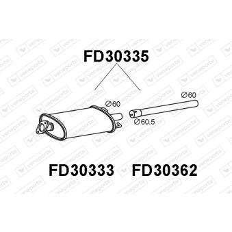 Silencieux arrière VENEPORTE [FD30335]