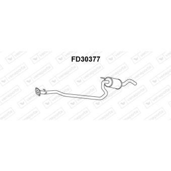 Silencieux central VENEPORTE FD30377 pour MAZDA 121 1.8 D - 60cv
