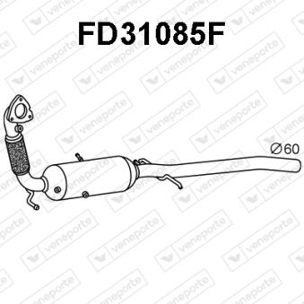 Filtre à particules / à suie, échappement VENEPORTE [FD31085F]