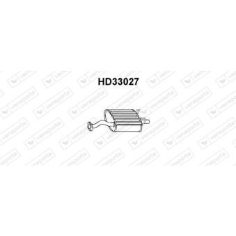 Silencieux arrière VENEPORTE HD33027 pour HONDA CIVIC 1.5 i VTEC-E - 90cv