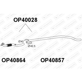Tuyau d'échappement VENEPORTE OP40028
