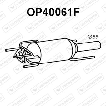 Filtre à particules / à suie, échappement VENEPORTE OEM 55563183