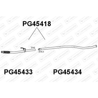 Tuyau d'échappement VENEPORTE [PG45418]