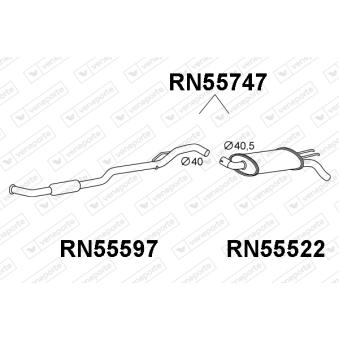 Silencieux arrière VENEPORTE OEM 7700416501