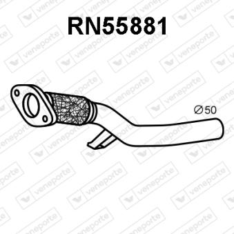 Tuyau d'échappement VENEPORTE RN55881