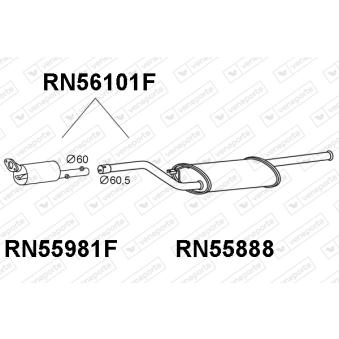 Filtre à particules / à suie, échappement VENEPORTE OEM 208d08504r
