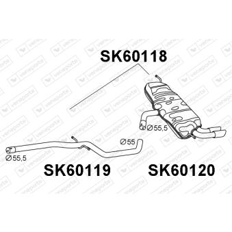 Silencieux arrière VENEPORTE [SK60118]