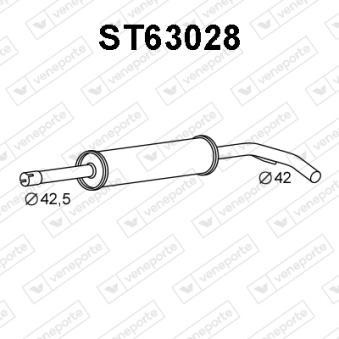 Silencieux central VENEPORTE OEM 6K6253409 Silencieux central VENEPORTE OEM 6K6253409