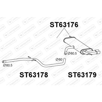 Silencieux arrière VENEPORTE [ST63176]
