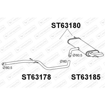 Silencieux arrière VENEPORTE [ST63180]