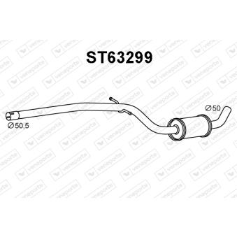 Silencieux avant VENEPORTE OEM 1K0253209AE