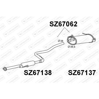 Silencieux arrière VENEPORTE OEM 1430065E10