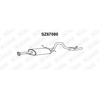 Silencieux arrière VENEPORTE SZ67080 pour SUZUKI VITARA 2.0 V6 24V - 136cv