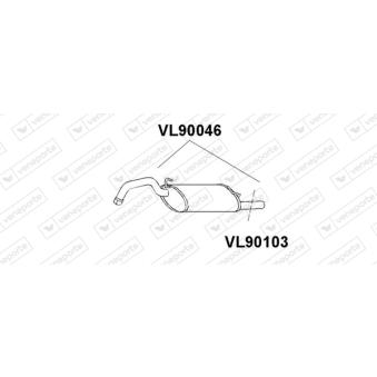 Tuyau d'échappement VENEPORTE VL90103