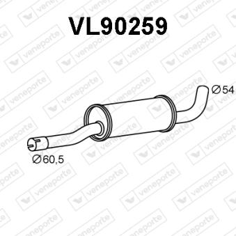 Silencieux avant VENEPORTE OEM 1274853