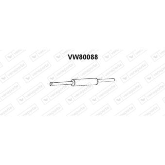 Silencieux avant VENEPORTE VW80088 pour VOLKSWAGEN JETTA 1.8 - 112cv