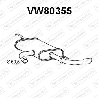 Silencieux arrière VENEPORTE VW80355