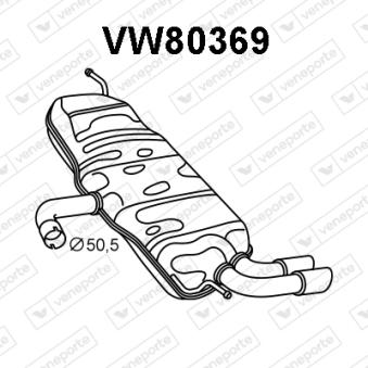 Silencieux arrière VENEPORTE VW80369