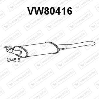 Silencieux arrière VENEPORTE VW80416 Silencieux arrière VENEPORTE VW80416