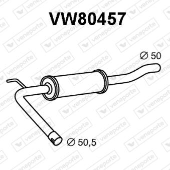 Silencieux avant VENEPORTE OEM 074253209A