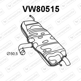 Silencieux arrière VENEPORTE VW80515