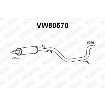 Silencieux central VENEPORTE OEM 1k0253209l