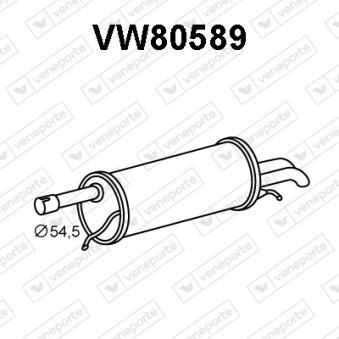 Silencieux arrière VENEPORTE VW80589