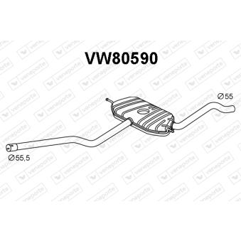 Silencieux central VENEPORTE VW80590